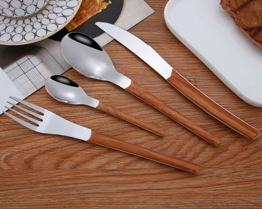 2588 stainless steel plastic handle cutlery set