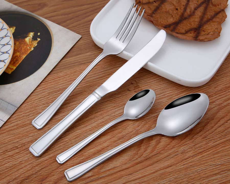 1580 stainless steel 24pcs carrefour cutlery set spoon fork knife