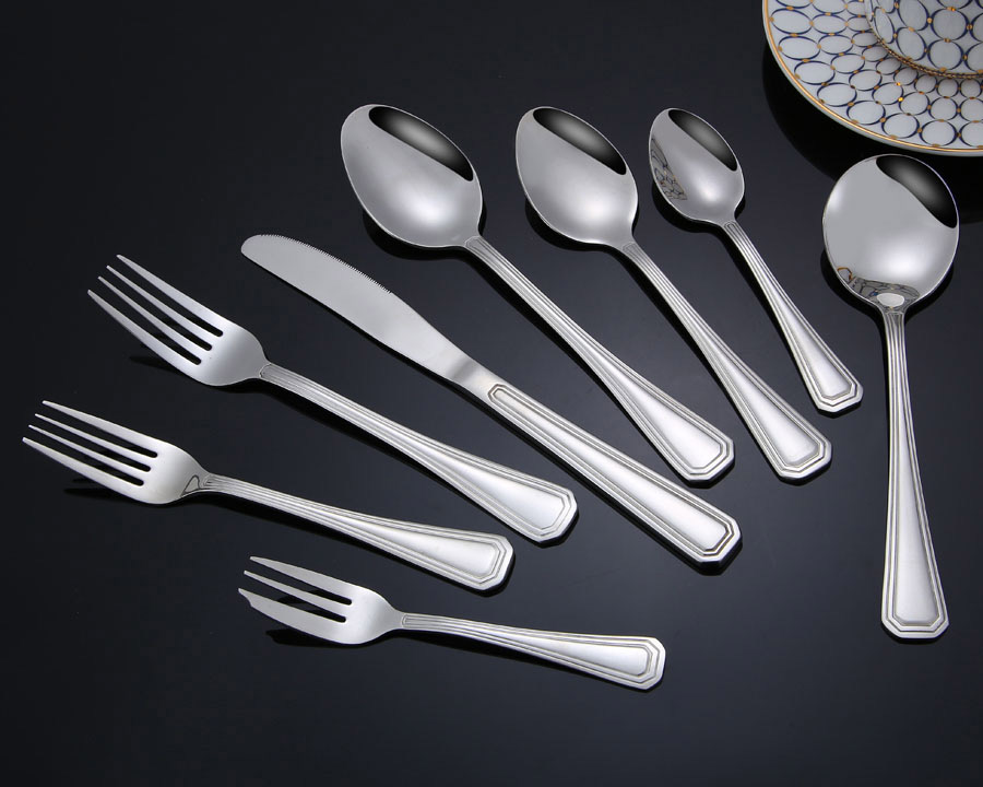 1227 stainless steel carrefour cutlery set spoon fork knife