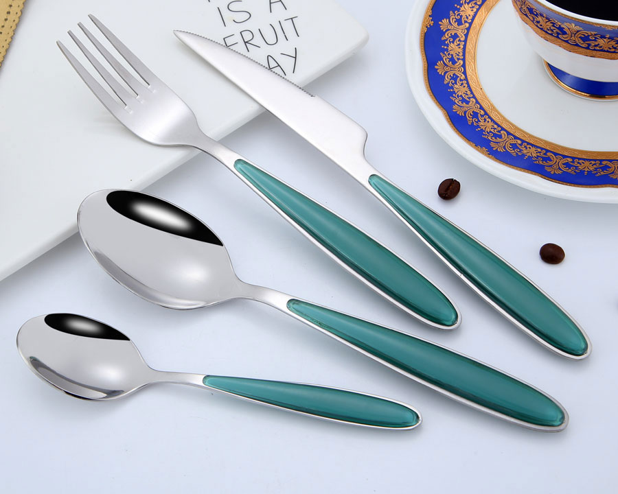 5282   24PCS ABS Handle Cutlery laguiole Cutlery Set